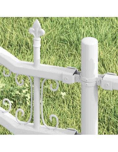 Recinzione per Giardino KAMPEN 240 x 228 cm Mesh Bianco