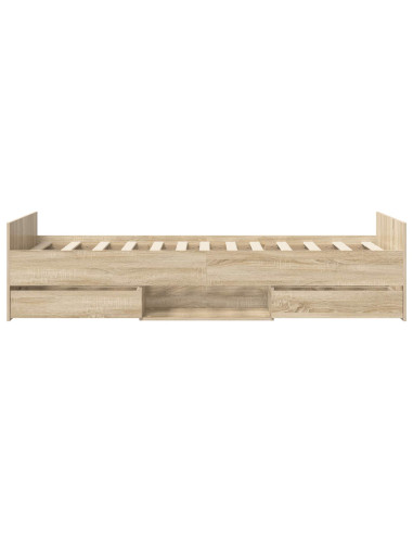 Telaio del letto con storage Rovere Sonoma 80 x 200 cm