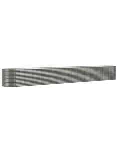 Letto Giardino Acciaio Verniciato a Polvere 620x80x68 cm Grigio 2