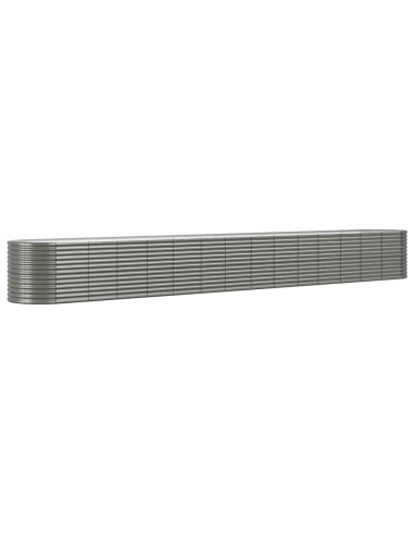 Letto Giardino Acciaio Verniciato a Polvere 620x80x68 cm Grigio