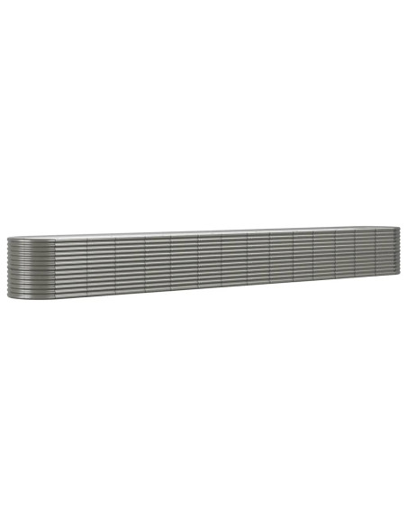 Letto Giardino Acciaio Verniciato a Polvere 620x80x68 cm Grigio