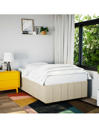 Giroletto senza Materasso Crema 120x190cm in Tessuto