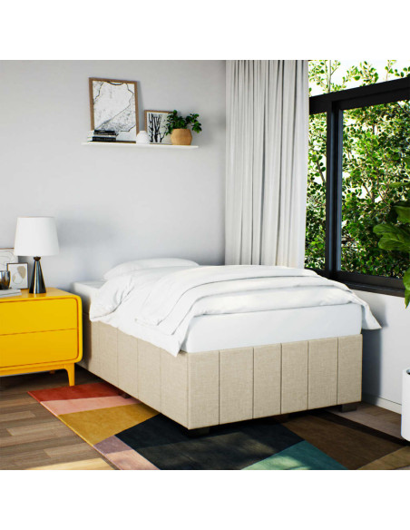 Giroletto senza Materasso Crema 120x190cm in Tessuto