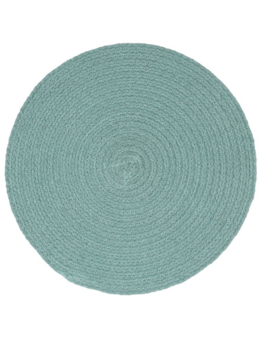 Tovagliette 4 pz Grigio Neutro 38cm Rotonde in Cotone