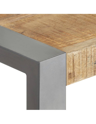 Tavolo da Pranzo 70x70x75 cm in Legno Massello di Mango Grezzo