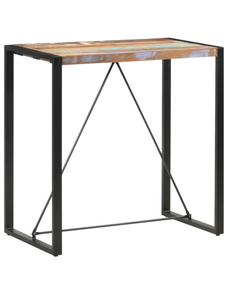 Tavolo da Bar 110x60x110 cm in Legno Massello di Recupero