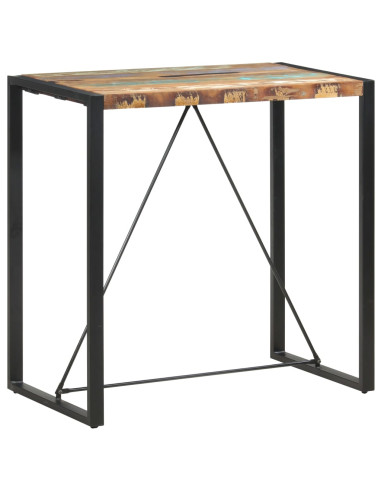 Tavolo da Bar 110x60x110 cm in Legno Massello di Recupero