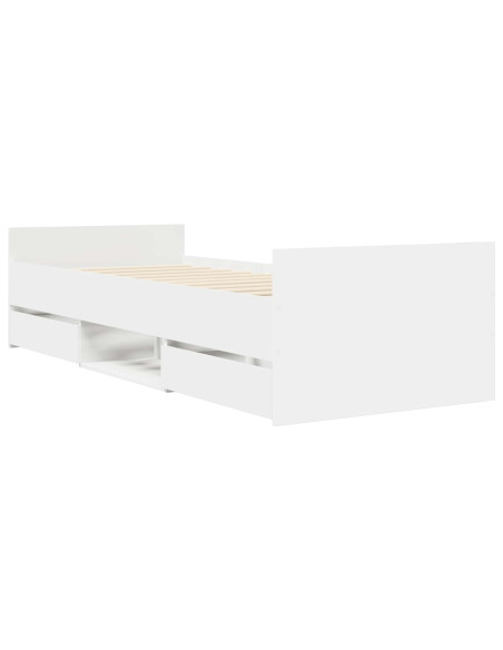 Telaio del letto con storage Bianco 80 x 200 cm
