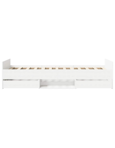 Telaio del letto con storage Bianco 80 x 200 cm