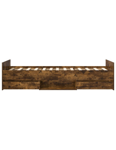 Telaio del letto con storage Rovere Fumo 80 x 200 cm