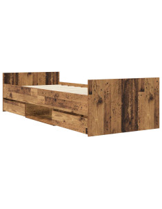 Telaio del letto con storage Legno antico 80 x 200 cm 2