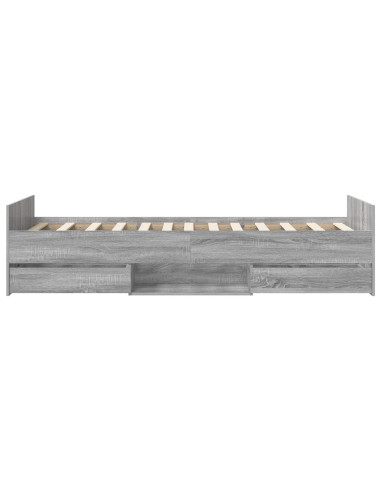 Telaio del letto con storage Sonoma grigio 80 x 200 cm