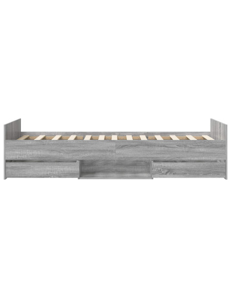 Telaio del letto con storage Sonoma grigio 80 x 200 cm
