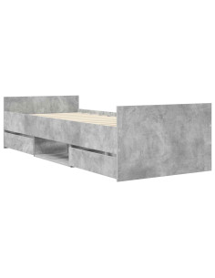 Telaio del letto con storage Grigio Cemento 80 x 200 cm 2