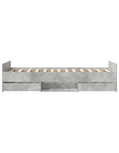 Telaio del letto con storage Grigio Cemento 80 x 200 cm