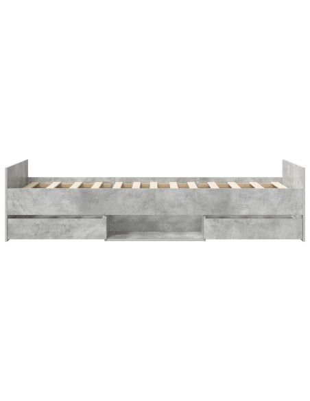 Telaio del letto con storage Grigio Cemento 80 x 200 cm