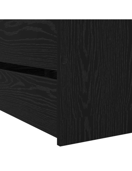 Telaio del letto con storage Rovere Nero 80 x 200 cm