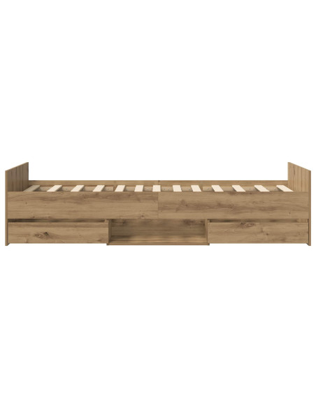 Telaio del letto con storage Rovere Artigianale 80 x 200 cm