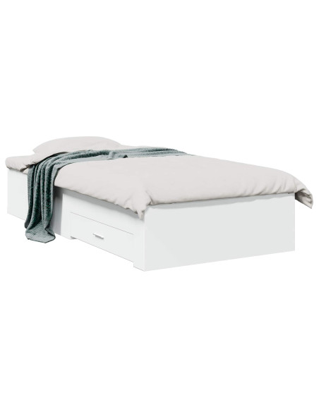 Telaio del letto con storage Bianco 80 x 200 cm