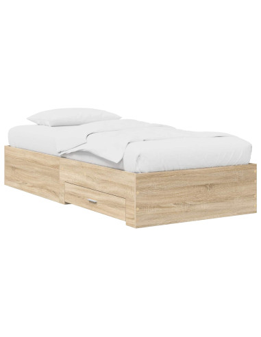 Telaio del letto con storage Rovere Sonoma 80 x 200 cm