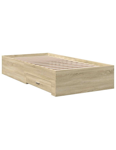 Telaio del letto con storage Rovere Sonoma 80 x 200 cm