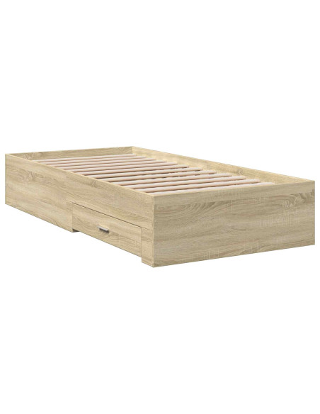 Telaio del letto con storage Rovere Sonoma 80 x 200 cm