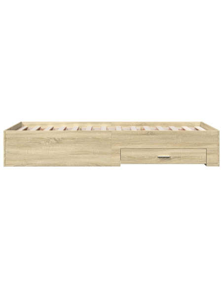 Telaio del letto con storage Rovere Sonoma 80 x 200 cm