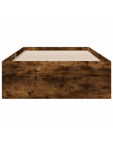 Telaio del letto con storage Rovere Fumo 80 x 200 cm