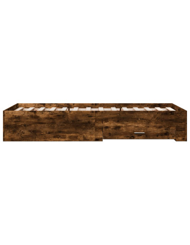 Telaio del letto con storage Rovere Fumo 80 x 200 cm