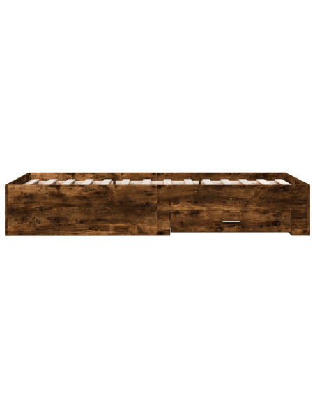 Telaio del letto con storage Rovere Fumo 80 x 200 cm