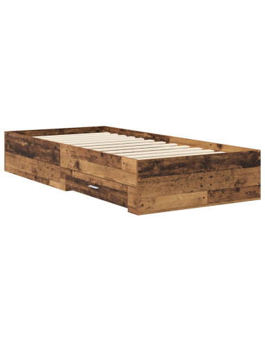 Telaio del letto con storage Legno antico 80 x 200 cm