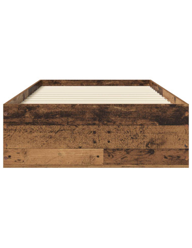 Telaio del letto con storage Legno antico 80 x 200 cm