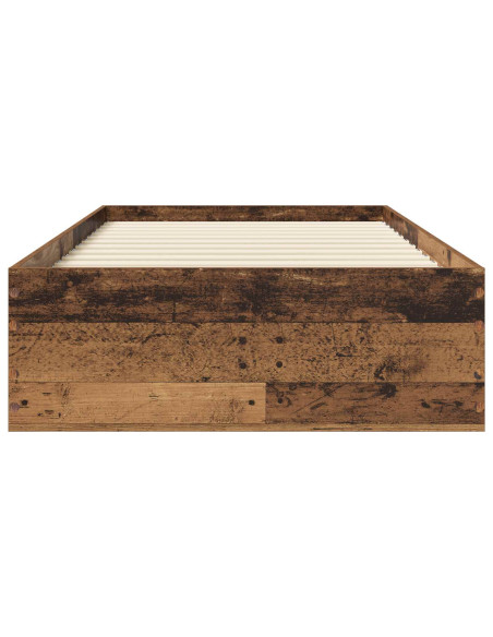 Telaio del letto con storage Legno antico 80 x 200 cm