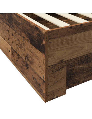 Telaio del letto con storage Legno antico 80 x 200 cm