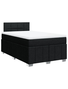 Giroletto a Molle con Materasso Nero 120x190 cm in Tessuto 2