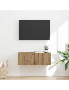 Mobile TV da parete 78,5 x 31 x 29,5 cm Rovere Artigianale