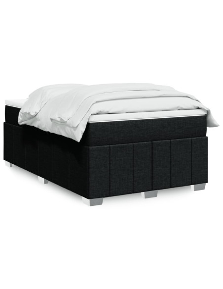 Giroletto a Molle con Materasso Nero 120x190 cm in Tessuto