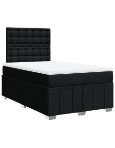 Giroletto a Molle con Materasso Nero 120x190 cm in Tessuto 2