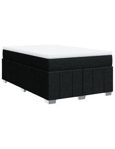 Giroletto a Molle con Materasso Nero 120x190 cm in Tessuto 2