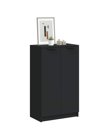 Scarpiera Nera 59x35x100 cm in Legno Multistrato