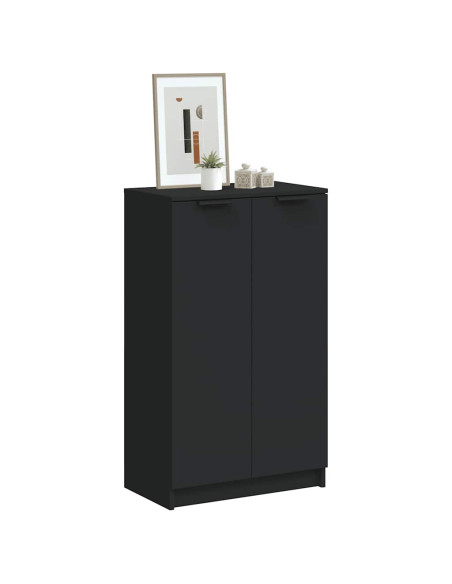 Scarpiera Nera 59x35x100 cm in Legno Multistrato