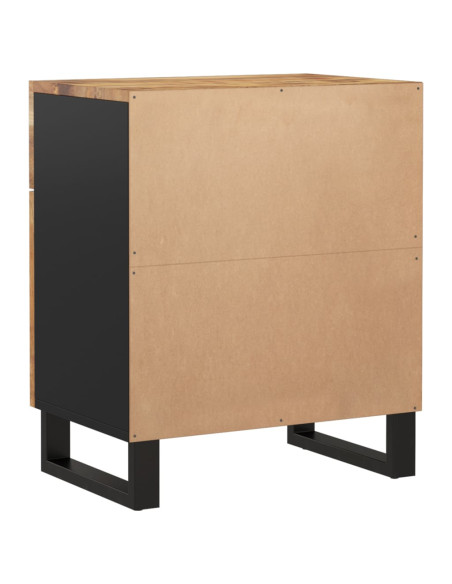 Comodino 50x33x60cm Legno Massello di Mango e Legno Multistrato