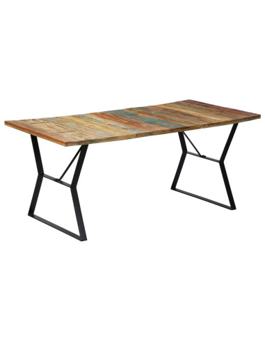 Tavolo da Pranzo 180x90x76 cm in Legno Massello di Recupero