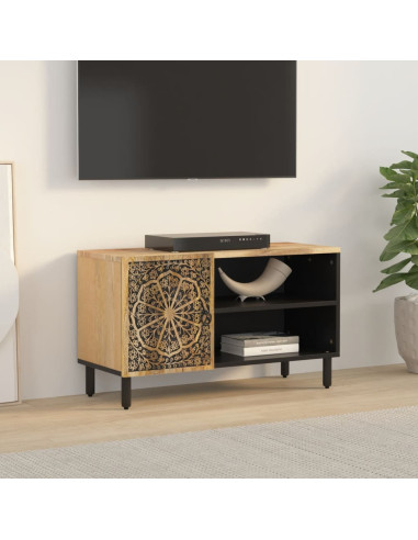Mobile Porta TV 80x31x46 cm in Legno Massello di Mango