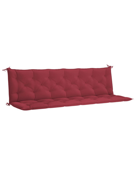 Cuscini per Panca 2 pz Rosso Vino 200x50x7 cm in Tessuto Oxford