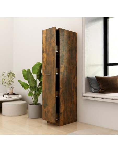 Mobile Farmacia Rovere Marrone 30x42,5x150 cm Legno Multistrato