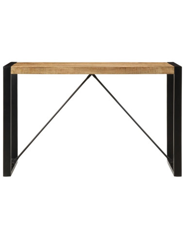 Tavolo da Pranzo 120x55x76 cm in Legno Massello di Mango Grezzo