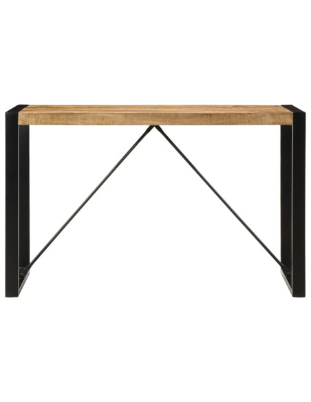 Tavolo da Pranzo 120x55x76 cm in Legno Massello di Mango Grezzo