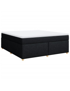 Giroletto a Molle con Materasso Nero 180x200 cm in Tessuto 2