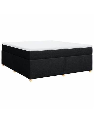 Giroletto a Molle con Materasso Nero 180x200 cm in Tessuto